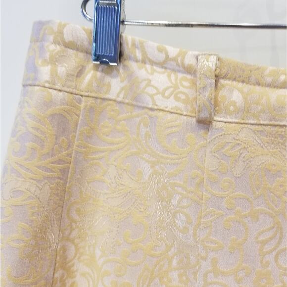 Yellow Swing Skirt Vintage Skirt Custom Belt Loops Zipper Size M - Picture 3 of 8